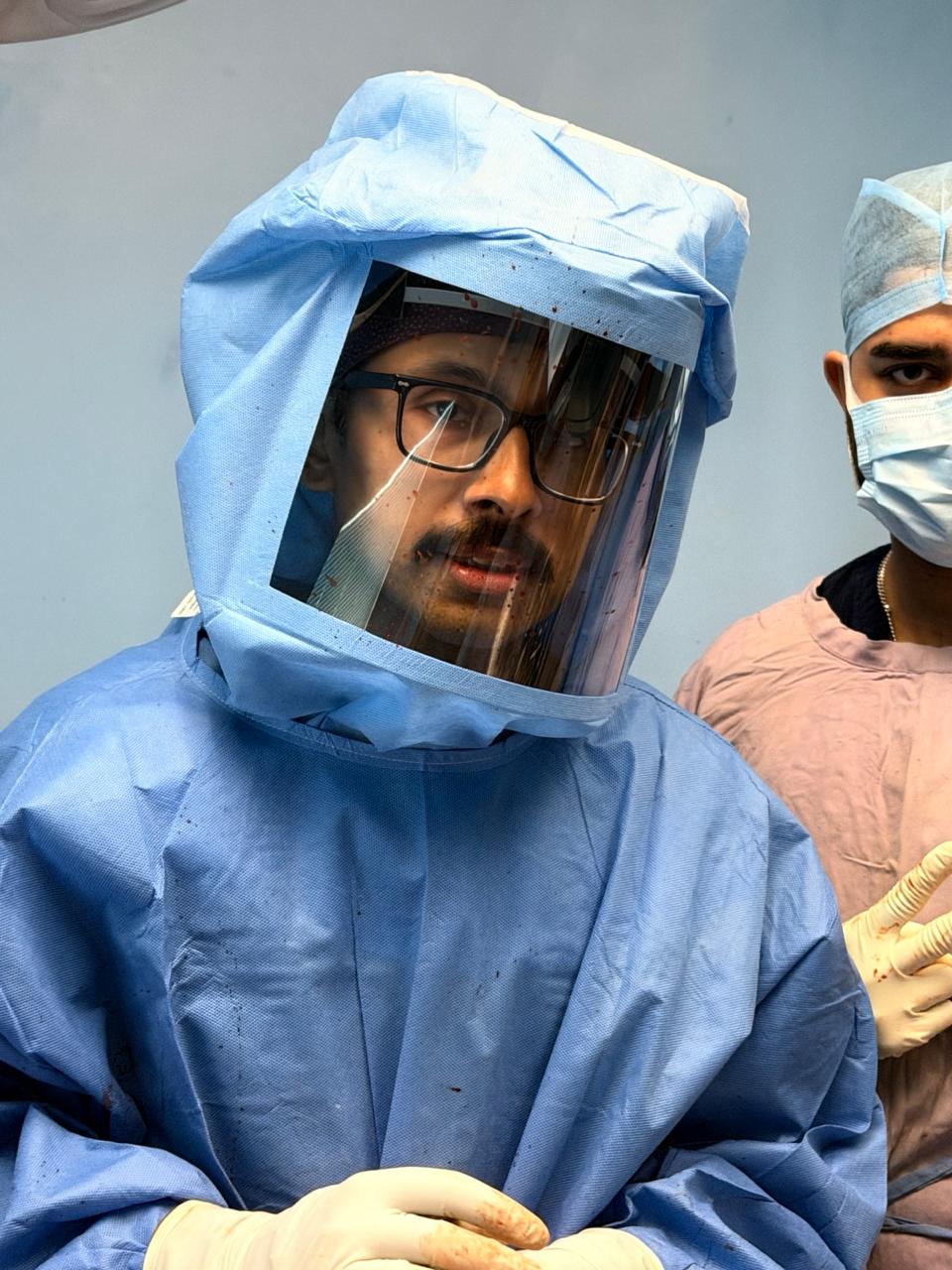 Dr. Unmesh Chakraverty in the operating theatre