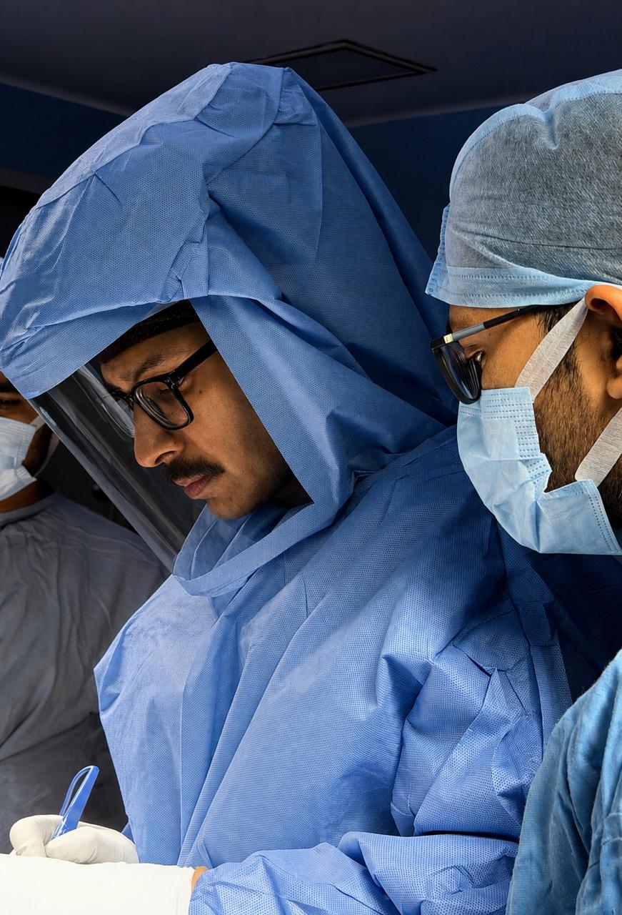 Dr. Unmesh Chakraverty performing surgery
